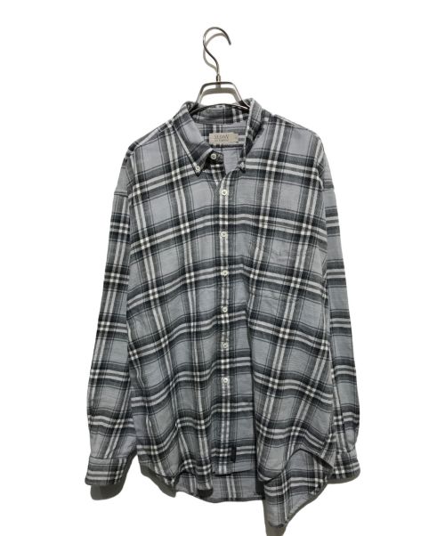 SEDAN ALL-PURPOSE（セダンオールパーパス）SEDAN ALL-PURPOSE (セダンオールパーパス) Twill Plaid Big BD Shirt グレー サイズ:Lの古着・服飾アイテム