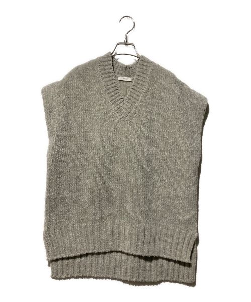 ATON（エイトン）ATON (エイトン) wool mole crew neck vest グレー サイズ:2の古着・服飾アイテム