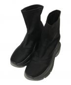 YELLOイエロー）の古着「TOKYO BLACK WEDGE HEEL SHORT BOOTS」｜ブラック