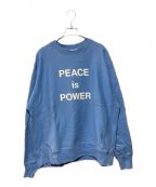 Championチャンピオン）の古着「Yoko Ono PEACE is POWER REVERSE WEAVE」｜ブルー