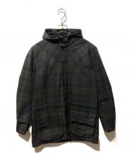 Barbour (バブアー) チェックオイルドジャケット ネイビー×グリーン サイズ:36