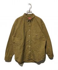 Supreme (シュプリーム) Loose Fit Flannel Oxford Shirt ルーズ フィット フランネル  オックス フォード シャツ イエロー サイズ:M