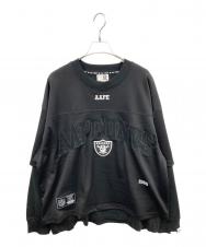 AAPE BY A BATHING APE (エーエイプ バイ アベイシングエイプ) NFL (エヌエフエル) Long-sleeve T-shirts Tシャツ ブラック サイズ:XL