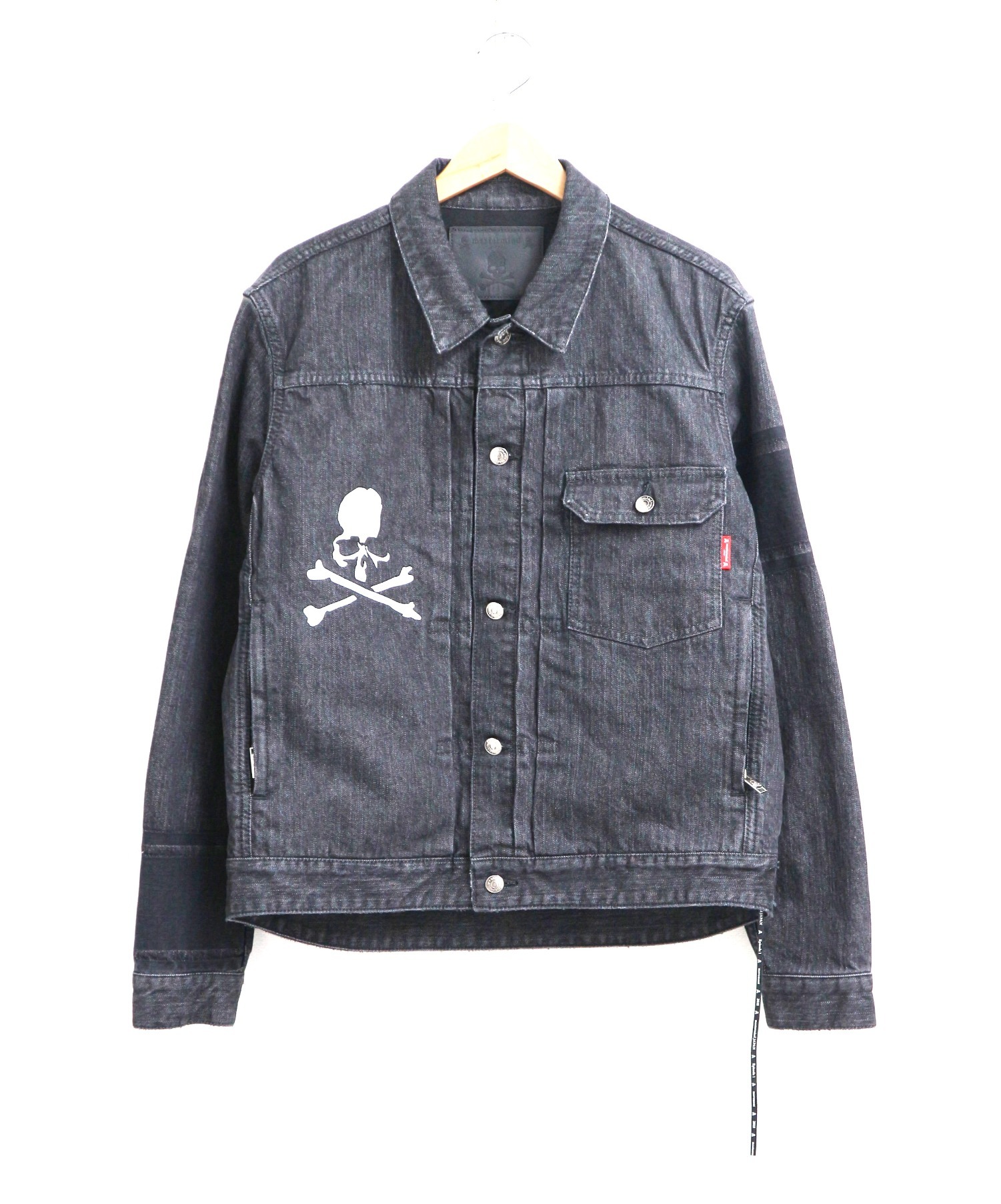 中古 古着通販 Mastermind Japan マスターマインドジャパン 13oz ボーダーダメージデニムジャケット ブラック サイズ Size M 18aw Episode1 Movement ブランド 古着通販 トレファク公式 Trefac Fashion