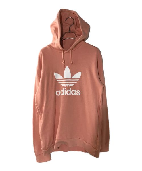 adidas（アディダス）adidas (アディダス) プルオーバーパーカー ピンク サイズ:Mの古着・服飾アイテム