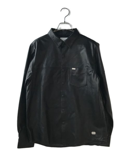 THE CRIMIE（ザ クライミー）THE CRIMIE (ザ クライミー) LEATHER SHIRT ブラック サイズ:Mの古着・服飾アイテム