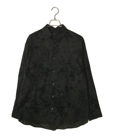 [中古]juha(ユハ)のメンズ トップス FLOWER FLOCKY LS SHIRT -BLACK-