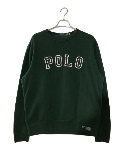 POLO RALPH LAUREN（ポロ・ラルフローレン）POLO RALPH LAUREN (ポロ・ラルフローレン) ワッペンスウェット グリーン サイズ:Lの古着・服飾アイテム