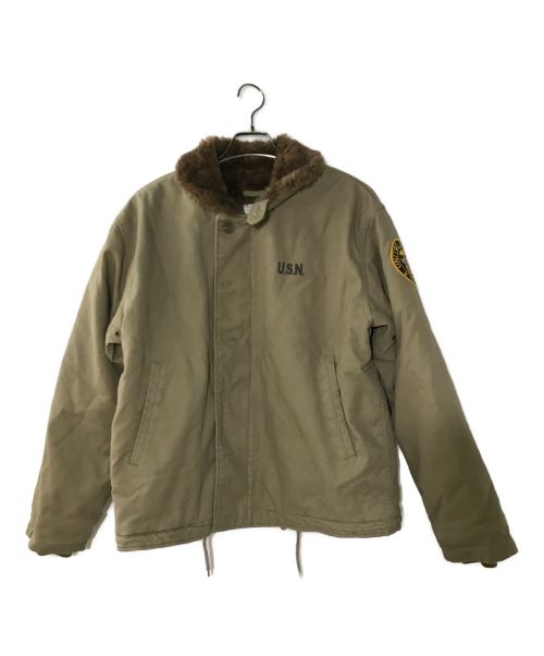 NAVY DEPARTMENT（ネイビーデパートメント）NAVY DEPARTMENT (ネイビーデパートメント) N-1 デッキジャケット ベージュ サイズ:38の古着・服飾アイテム