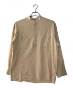 AURALEEオーラリー）の古着「SHUTTLE GEORGETTE CLOTH P/O SHIRTS」｜ベージュ