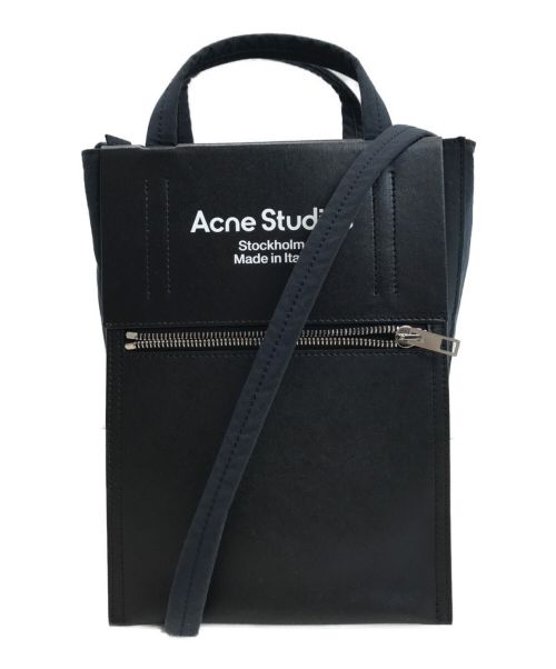 Acne studios（アクネ ストゥディオス）ACNE STUDIOS (アクネストゥディオス) ペイパリーナイロントートバッグ ブラックの古着・服飾アイテム