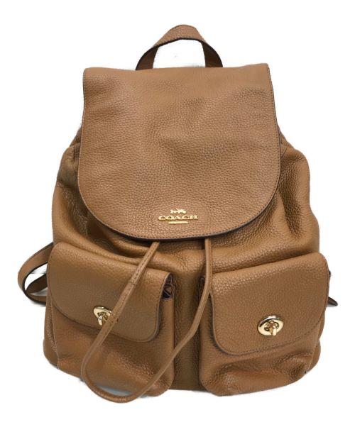 COACH（コーチ）COACH (コーチ) レザーリュック ブラウンの古着・服飾アイテム