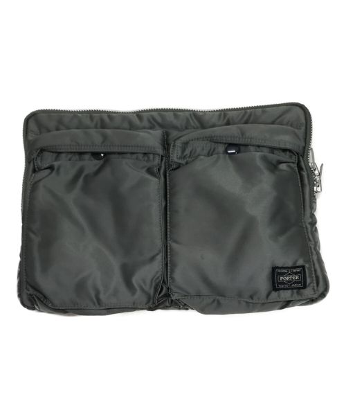 PORTER（ポーター）PORTER (ポーター) DOCUMENT CASE クラッチバッグ グレーの古着・服飾アイテム