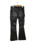 juha (ユハ) SYNTHETIC LEATHER FLARE PANTS ブラック サイズ:3：10800円