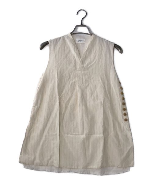 quitan（キタン）quitan (キタン) HANBOK GILET BLOUSE SILK COTTON STRIPE アイボリー サイズ:FREEの古着・服飾アイテム