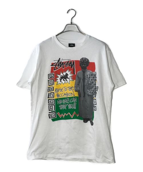 stussy（ステューシー）stussy (ステューシー) レゲエTシャツ ホワイト サイズ:Lの古着・服飾アイテム