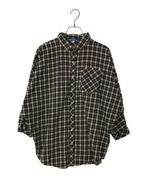 BURBERRY BLUE LABEL（バーバリーブルーレーベル）BURBERRY BLUE LABEL (バーバリーブルーレーベル) チェックシャツ ブラウン サイズ:38の古着・服飾アイテム