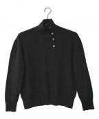mizuiro-indミズイロインド）の古着「ニットポロシャツ」｜ブラック