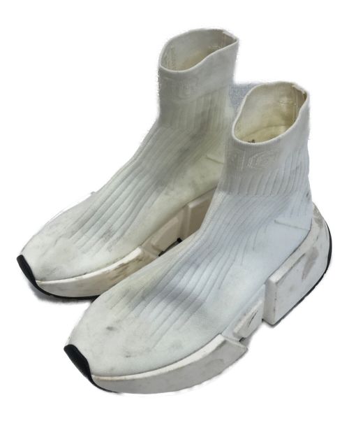 MM6 Maison Margiela（エムエムシックス メゾンマルジェラ）MM6 Maison Margiela (エムエムシックス メゾンマルジェラ) ソックススニーカー ホワイト サイズ:36の古着・服飾アイテム