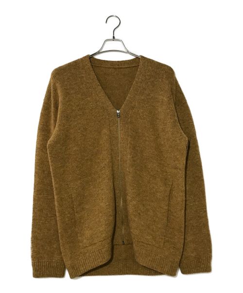 crepuscule（クレプスキュール）crepuscule (クレプスキュール) Whole Garment V/N Zip Cardigan ブラウン サイズ:2の古着・服飾アイテム