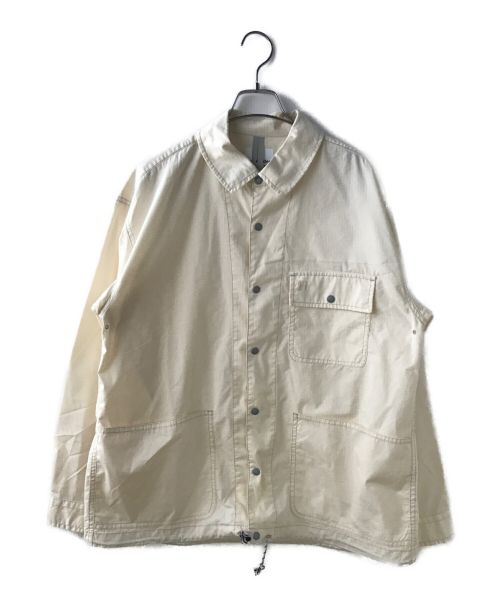 and wander（アンドワンダー）and wander (アンドワンダー) dry rip shirt jacket ホワイト サイズ:Ⅼの古着・服飾アイテム
