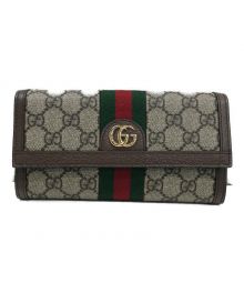 GUCCI（グッチ）の古着「オフディア GGコンチネンタルウォレット」｜ブラウン