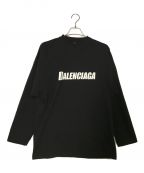 BALENCIAGAバレンシアガ）の古着「ロゴロングスリーブカットソー」｜ブラック