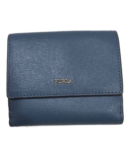 FURLA（フルラ）FURLA (フルラ) Wホック2つ折り財布 ブルーの古着・服飾アイテム