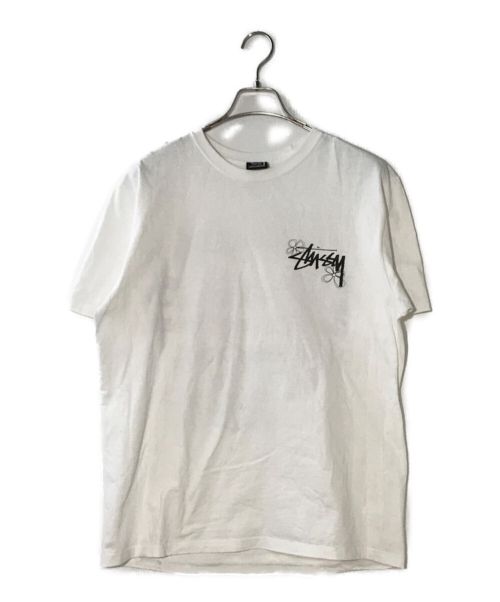 stussy（ステューシー）stussy (ステューシー) フラワーワールド プリントTシャツ ホワイト サイズ:Mの古着・服飾アイテム