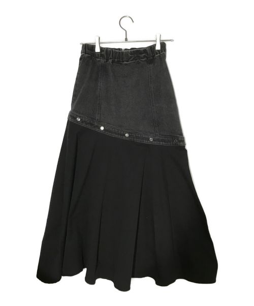 Ameri（アメリ）AMERI (アメリ) FLOWING LINE DENIM SKIRT グレー サイズ:Mの古着・服飾アイテム