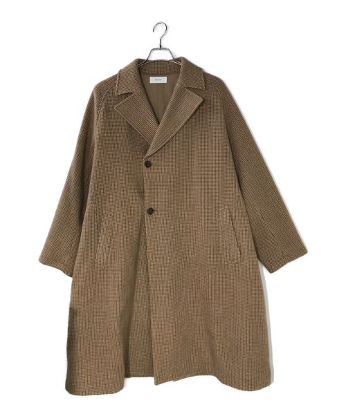 WELLDER（ウェルダー）WELLDER (ウェルダー) DOUBLE BREASTED BALMACAAN COAT ブラウン サイズ:Lの古着・服飾アイテム