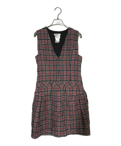 Rene（ルネ）Rene (ルネ) ツイードワンピース レッド サイズ:36の古着・服飾アイテム