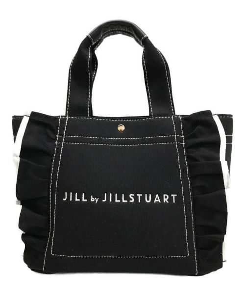 JILL BY JILLSTUART（ジル バイ ジルスチュアート）JILL BY JILLSTUART (ジル バイ ジルスチュアート) フリルトートバッグ ブラックの古着・服飾アイテム