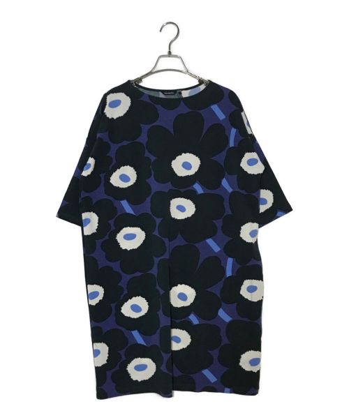 marimekko（マリメッコ）marimekko (マリメッコ) 花柄ワンピース ネイビー サイズ:Sの古着・服飾アイテム