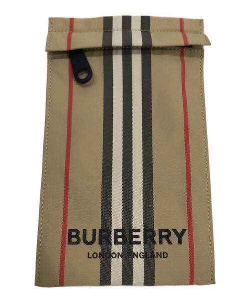 BURBERRY（バーバリー）BURBERRY (バーバリー) ノヴァチェック柄スマホポーチ ベージュの古着・服飾アイテム