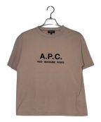A.P.C.アーペーセー）の古着「刺繍ロゴTシャツ」｜ベージュ