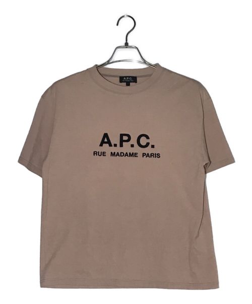 A.P.C.（アーペーセー）A.P.C. (アーペーセー) 刺繍ロゴTシャツ ベージュ サイズ:Sの古着・服飾アイテム