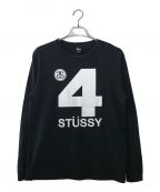 stussyステューシー）の古着「ロングスリーブカットソー」｜ブラック