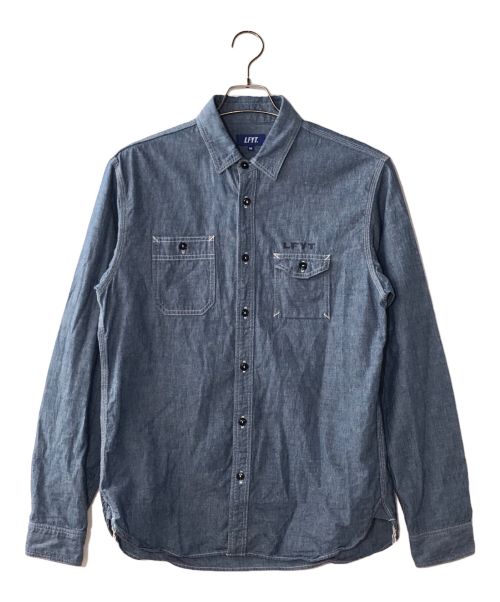 LFYT（エルエフワイティー）LFYT (エルエフワイティー) UNION MADE CLASSIC CHAMBRAY SHIRT ブルー サイズ:Mの古着・服飾アイテム