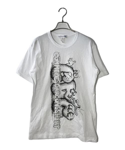 COMME des GARCONS SHIRT（コムデギャルソンシャツ）COMME des GARCONS SHIRT (コムデギャルソンシャツ) KAWS (カウズ) プリントTシャツ ホワイト サイズ:Lの古着・服飾アイテム