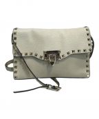 VALENTINO GARAVANIヴァレンティノ・ガラヴァーニ）の古着「SMALL ROCKSTUD CROSSBODY BAG」｜アイボリー