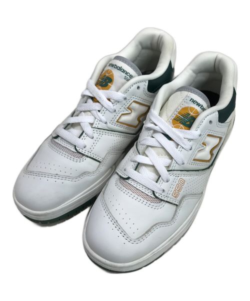 NEW BALANCE（ニューバランス）NEW BALANCE (ニューバランス) スニーカー ホワイト×グリーン サイズ:US5　JPN23の古着・服飾アイテム