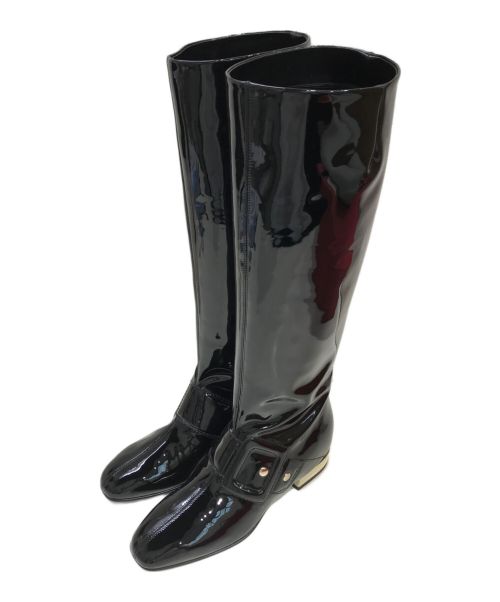 Roger Vivier（ロジェ ヴィヴィエ）Roger Vivier (ロジェ ヴィヴィエ) TROMPE L'OEIL HID HEEL BOOT 15 ブラック サイズ:36 1/2の古着・服飾アイテム