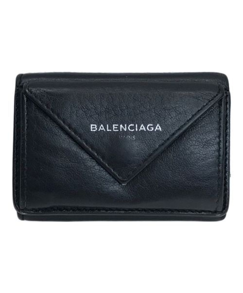 BALENCIAGA（バレンシアガ）BALENCIAGA (バレンシアガ) ペーパーミニウォレット ブラックの古着・服飾アイテム