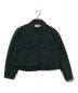 CARVEN（カルヴェン）の古着「Ruffle Pockets Quilted Crop Jacket(ラッフルポケットキルティドクロップジャケット)」｜グリーン