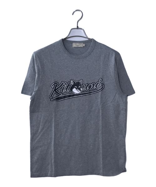 maison kitsune（メゾンキツネ）MAISON KITSUNE (メゾンキツネ) Tシャツ グレー サイズ:Sの古着・服飾アイテム