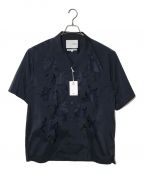 yoshio kuboヨシオクボ）の古着「LASER LEAF S/S SHIRTS」｜ネイビー