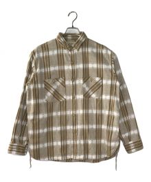 YSTRDY'S TMRRW（イエスタデイズトゥモロウ）の古着「COTTON FLANNEL 925 SHIRT」｜ベージュ