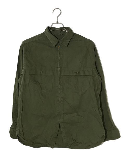 NIGEL CABOURN（ナイジェルケーボン）NIGEL CABOURN (ナイジェルケーボン) ZIP UP MOTORCYCLE SHIRT オリーブ サイズ:50の古着・服飾アイテム