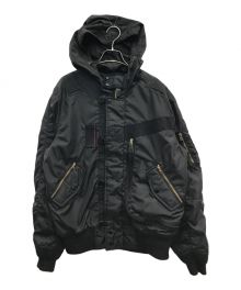 ALPHA INDUSTRIES（アルファインダストリーズ）の古着「ジャケット」｜ブラック